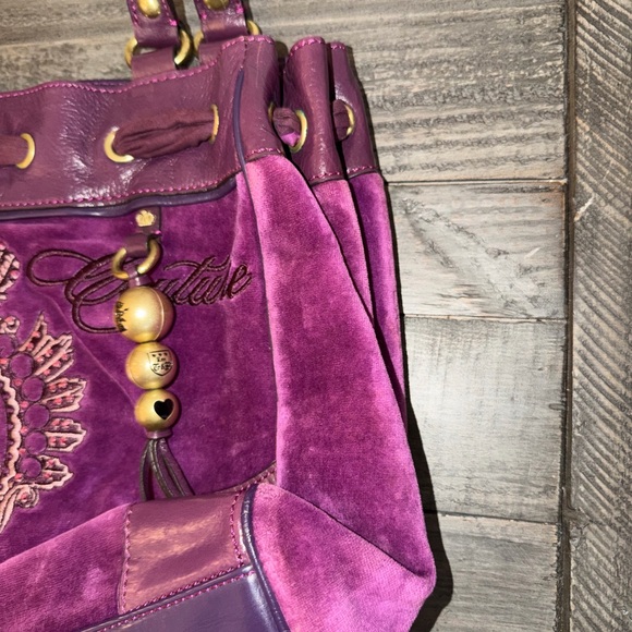 Vintage Y2K Juicy Couture Daydreamer bag in purple velvet EUC - Picture 14 of 16